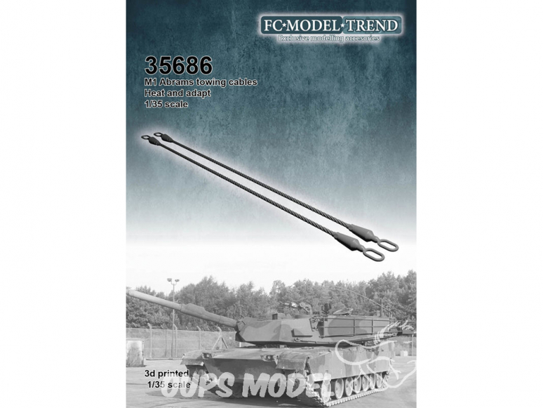 FC MODEL TREND accessoire résine 35686 Cable de remorquage M1 Abrams 1/35