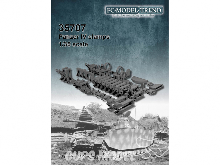 FC MODEL TREND accessoire résine 35707 Clamps Panzer IV 1/35