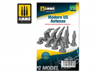 Ammo Mig accessoire 8903 Antennes US Modernes 1/35