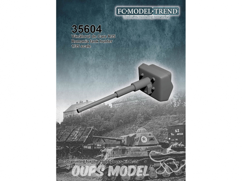 FC MODEL TREND accessoire résine 35604 Canon Vanatorul de Care R35 Romania Tank Hunter Hobby Boss 1/35