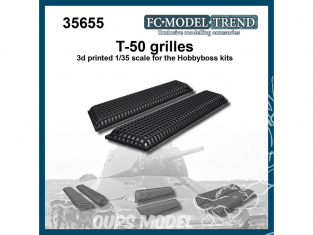 FC MODEL TREND accessoire résine 35655 Grilles T-50 Hobby Boss 1/35