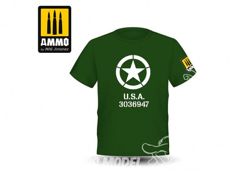 MIG T-Shirt 8077S T-shirt Ammo Etoile U.S.A. taille S