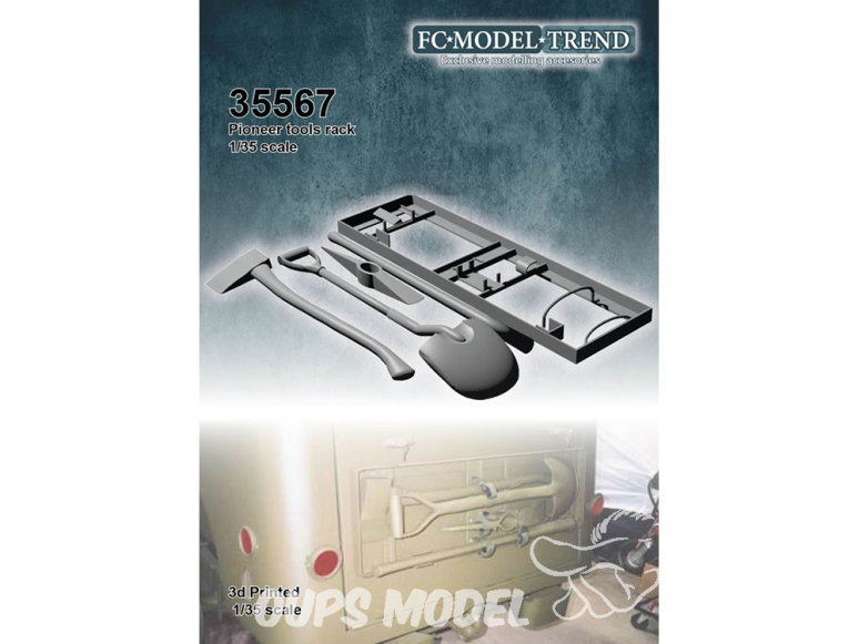 FC MODEL TREND accessoire résine 35567 Rack outils pionniers US Army 1/35