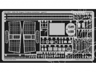 EDUARD photodecoupe avion 32087 Exterieur UH-1W 1/32