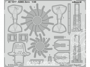 EDUARD photodecoupe avion 481077 Amélioration A6M2 Eduard 1/48