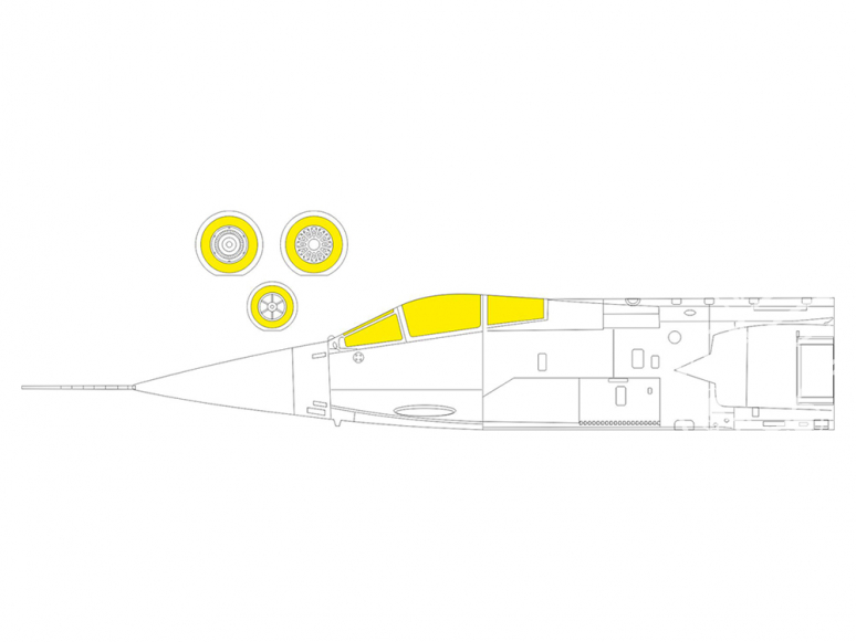 Eduard Express Mask EX829 F-104S Kinetic 1/48