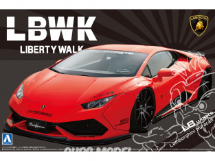 Aoshima maquette voiture 59883 LAMBORGHINI Huracan LBWK Liberty Walk 1/24