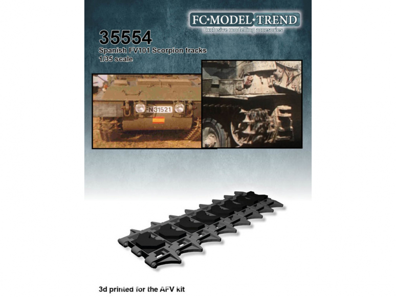 FC MODEL TREND accessoire résine 35554 Chenilles FV101 Scorpion Espagnol 1/35