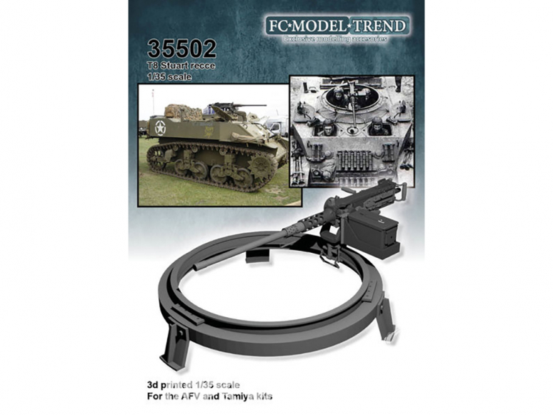 FC MODEL TREND accessoire résine 35502 T8 Stuart Afv - Tamiya 1/35