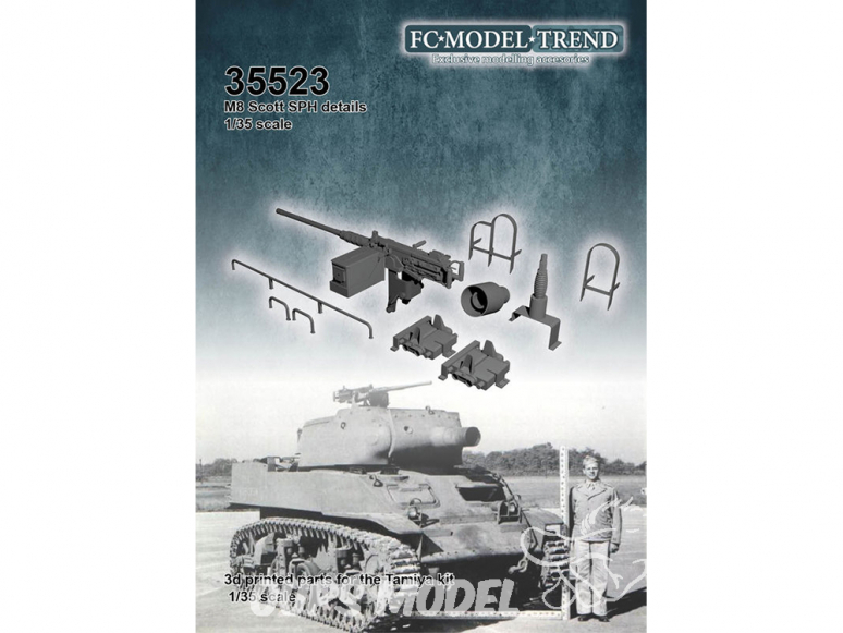 FC MODEL TREND accessoire résine 35523 Set de Détails M8 HMC Scott Tamiya 1/35