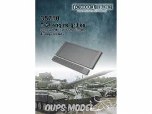 FC MODEL TREND accessoire résine 35710 Grilles moteur T-64 Trumpeter 1/35