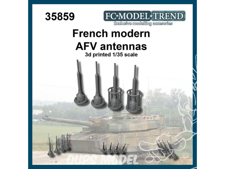 FC MODEL TREND accessoire résine 35859 Antennes AFV Français Modernes 1/35