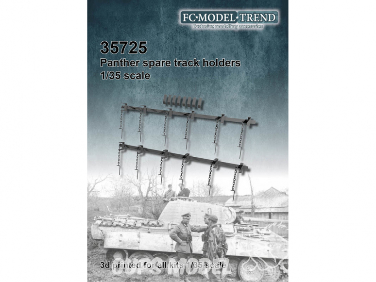 FC MODEL TREND accessoire résine 35725 Rails support maillon de chenille Panther 1/35