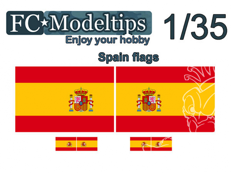 FC MODEL TREND Drapeau adaptable C35719 Drapeaux Espagne 1/35