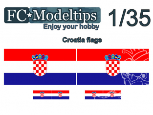 FC MODEL TREND Drapeau adaptable C35726 Drapeaux Croatie 1/35