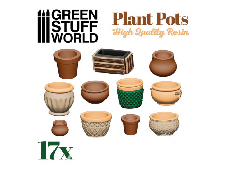 Green Stuff 504544 Set de POTS en résine 1/48 1/35