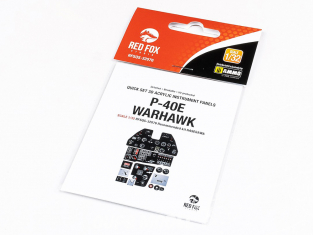 Red Fox Studio Tableaux de bord 3D avion RFQS-32076 P-40E Warhawk Hasegawa 1/32