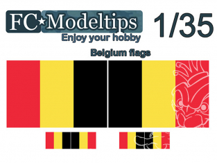 FC MODEL TREND Drapeau adaptable C35729 Drapeaux Belgique 1/35