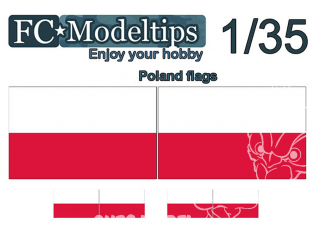 FC MODEL TREND Drapeau adaptable C35730 Drapeaux Pologne 1/35