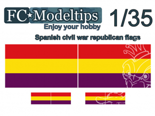 FC MODEL TREND Drapeau adaptable C35733 Drapeaux Républicain Guerre d'Espagne 1/35