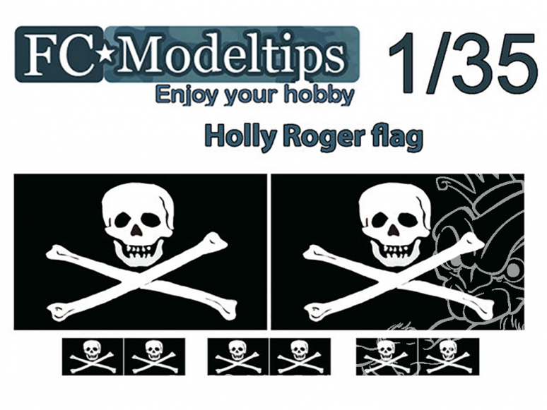 FC MODEL TREND Drapeau adaptable C35736 Drapeaux Jolly Roger 1/35