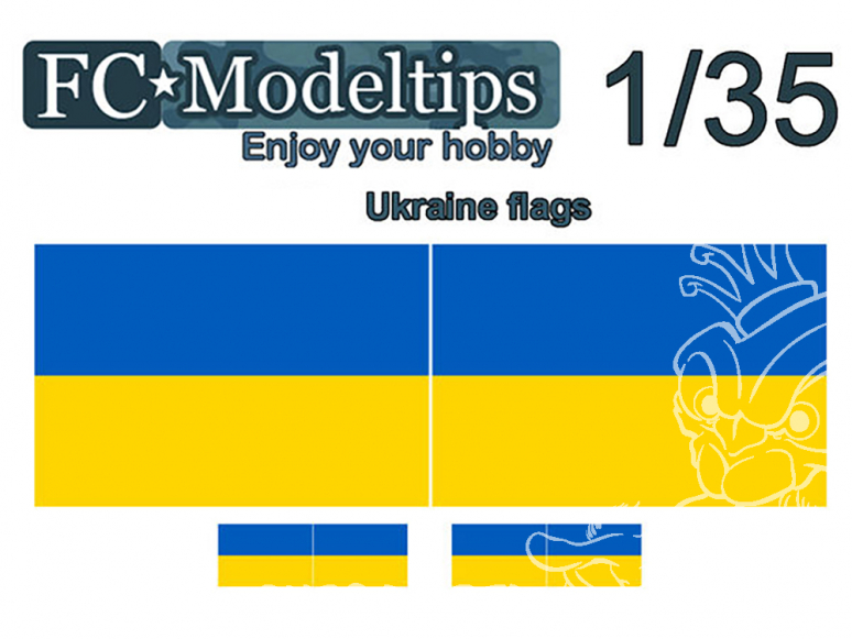 FC MODEL TREND Drapeau adaptable C35728 Drapeaux Ukraine 1/35