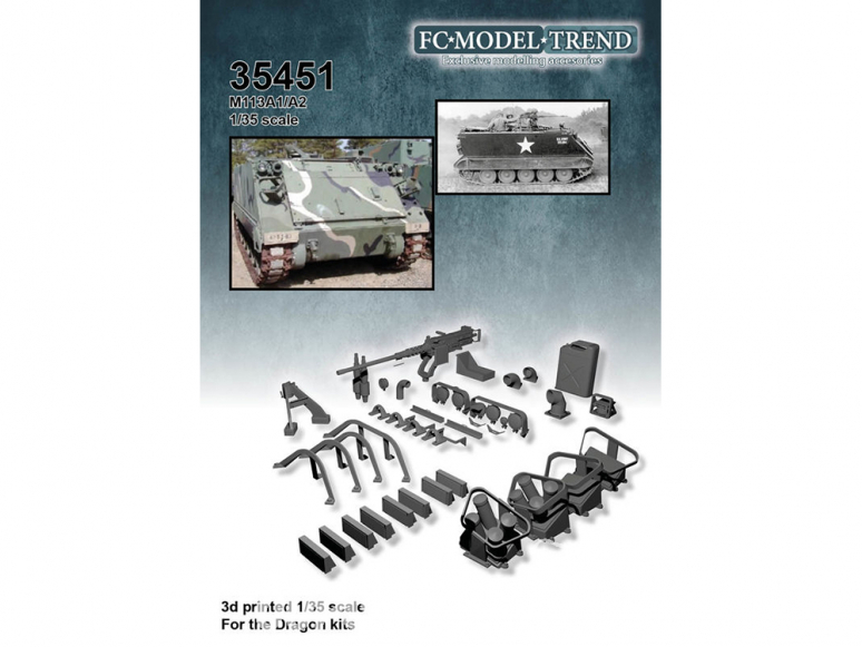 FC MODEL TREND accessoire résine 35451 Set de détails M113A1/2 Dragon 1/35