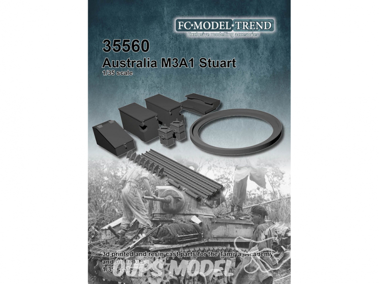 FC MODEL TREND accessoire résine 35560 Set de détails M3 Stuart Australie 1/35