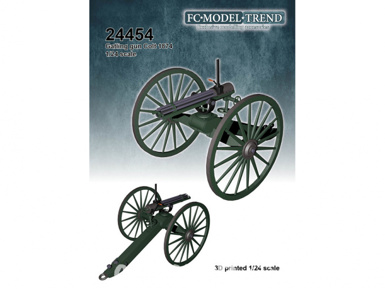 FC MODEL TREND accessoire résine 24454 Mitrailleuse Gatling gun colt 1854 1/24