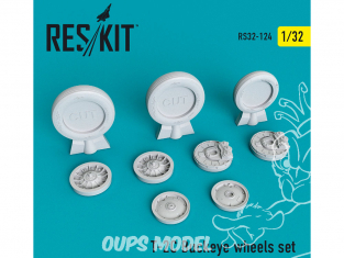 ResKit kit d'amelioration Avion RS32-0124 Ensemble de roues T-2C Buckeye pour kit Special Hobby 1/32