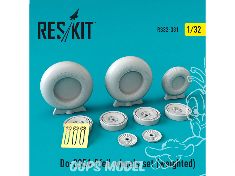 ResKit kit d'amelioration avion RS32-0331 Ensemble de roues pour Do-335А Pfeil weighted 1/32