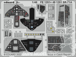 EDUARD photodecoupe avion FE1251 Zoom amélioration SR-71A Revell 1/48