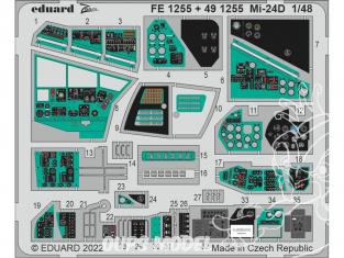 EDUARD photodecoupe hélicoptère 491255 Amélioration Mi-24D Trumpeter 1/48