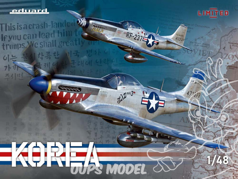 EDUARD maquette avion 11161 KOREA - F-51D & RF-51D Mustang Edition Limitee Dual Combo 1/48