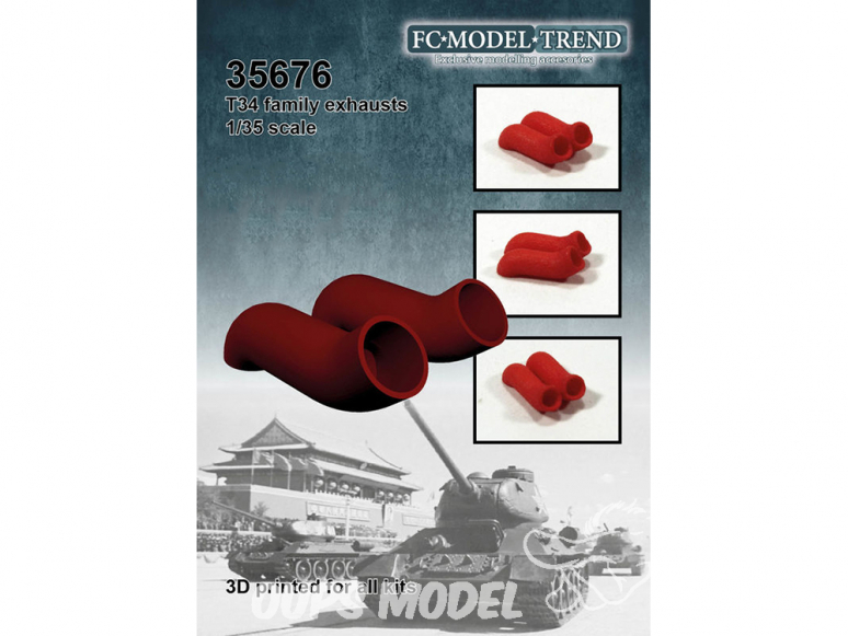 FC MODEL TREND accessoire résine 35676 Echappement famille T-34 1/35