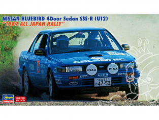 Hasegawa maquette voiture 20541 Nissan Bluebird berline 4 portes SSS-R (type U12) "1989 All Japan Rally" 1/24