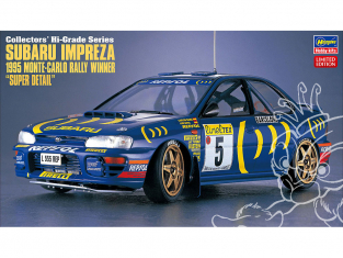 Hasegawa maquette voiture 51151 Subaru Impreza Vainqueur du Rallye de Monte-Carlo 1995 "Super Detail" 1/24