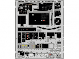 EDUARD photodecoupe avion FE1262 Zoom amélioration B-26K Icm 1/48