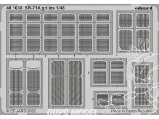 EDUARD photodecoupe avion 481083 Grilles SR-71A Revell 1/48