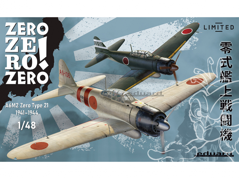 EDUARD maquette avion 11158 ZERO ZERO ZERO ! A6M2 Zero Type 21 Edition Limitée Dual Combo 1/48