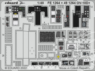 EDUARD photodecoupe avion 491264 Amélioration OV-10D+ Icm 1/48