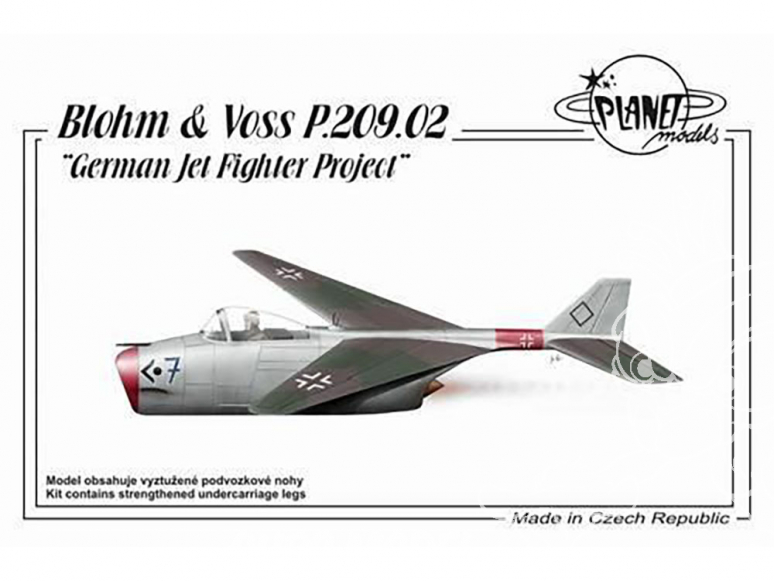 Planet Model PLT186 Blohm & Voss P.209 Projet de chasseur à réaction allemand full resine kit 1/72