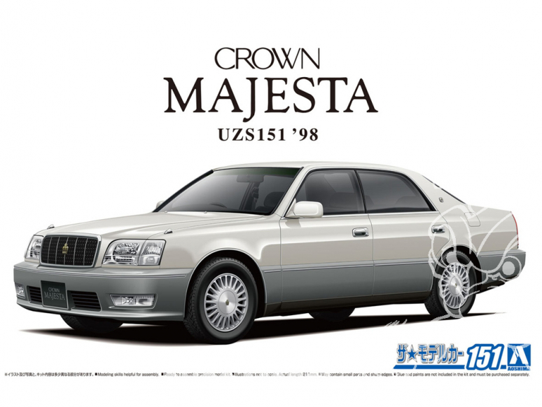 Aoshima maquette voiture 62197 Toyota UZS151 Crown Majesta C-Type 1998 1/24