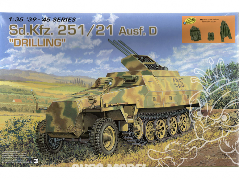 dragon maquette militaire 6217 Sd.Kfz.251/21 Ausf.D Drilling 1/35