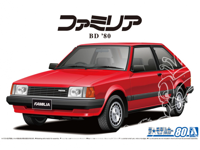 Aoshima maquette voiture 62715 Mazda BD Familia XG 1980 1/24