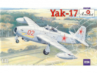 Amodel maquettes avion 7224 YAKOVLEV YAK - 17 CHASSEUR A REACTION SOVIETIQUE 1/72