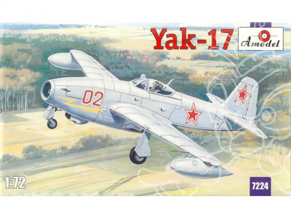 Amodel maquettes avion 7224 YAKOVLEV YAK - 17 CHASSEUR A REACTION SOVIETIQUE 1/72