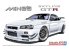 Aoshima maquette voiture 59869 Nissan Skyline GT-R Mine&#039;s 2002 BNR34 1/24