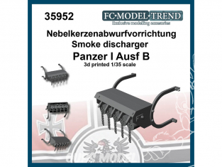 FC MODEL TREND accessoire résine 35952 Déchargeur de grenades fumigènes Panzer I Ausf.B Nebelkerzenabwurfvorrichtung 1/35