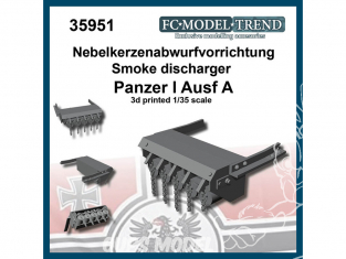 FC MODEL TREND accessoire résine 35951 Déchargeur de grenades fumigènes Panzer I Ausf.A Nebelkerzenabwurfvorrichtung 1/35